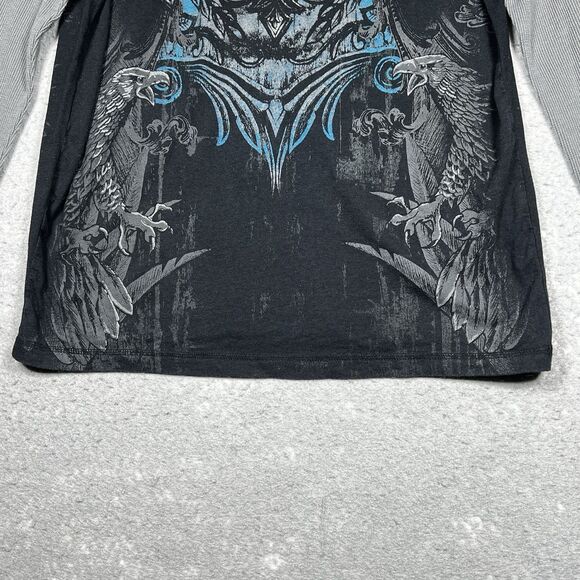 MMA Elite Boxing Black Long-Sleeve Thermal T-Shirt Affliction UFC Tapout LARGE - Picture 4 of 12